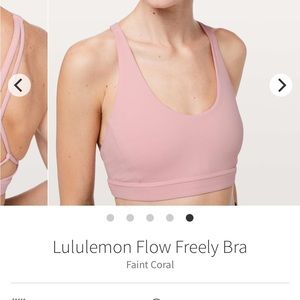 Lululemon Flow Freely light pink Bra